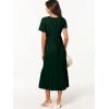 imageANRABESS Womens Summer Casual Short Sleeve T Shirts Maxi Dress Flowy V Neck Tiered Beach Vacation Sundress 2025 OutfitsDeep Green