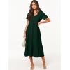 imageANRABESS Womens Summer Casual Short Sleeve T Shirts Maxi Dress Flowy V Neck Tiered Beach Vacation Sundress 2025 OutfitsDeep Green