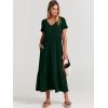 imageANRABESS Womens Summer Casual Short Sleeve T Shirts Maxi Dress Flowy V Neck Tiered Beach Vacation Sundress 2025 OutfitsDeep Green