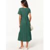 imageANRABESS Womens Summer Casual Short Sleeve T Shirts Maxi Dress Flowy V Neck Tiered Beach Vacation Sundress 2025 OutfitsGreen