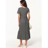 imageANRABESS Womens Summer Casual Short Sleeve T Shirts Maxi Dress Flowy V Neck Tiered Beach Vacation Sundress 2025 OutfitsGrey