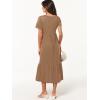 imageANRABESS Womens Summer Casual Short Sleeve T Shirts Maxi Dress Flowy V Neck Tiered Beach Vacation Sundress 2025 OutfitsLight Brown