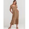 imageANRABESS Womens Summer Casual Short Sleeve T Shirts Maxi Dress Flowy V Neck Tiered Beach Vacation Sundress 2025 OutfitsLight Brown