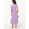 imageANRABESS Womens Summer Casual Short Sleeve T Shirts Maxi Dress Flowy V Neck Tiered Beach Vacation Sundress 2025 OutfitsLight Purple