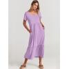imageANRABESS Womens Summer Casual Short Sleeve T Shirts Maxi Dress Flowy V Neck Tiered Beach Vacation Sundress 2025 OutfitsLight Purple