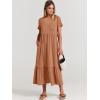 imageANRABESS Womens Summer Casual Short Sleeve T Shirts Maxi Dress Flowy V Neck Tiered Beach Vacation Sundress 2025 OutfitsLight Rust