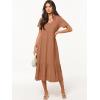 imageANRABESS Womens Summer Casual Short Sleeve T Shirts Maxi Dress Flowy V Neck Tiered Beach Vacation Sundress 2025 OutfitsLight Rust