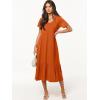 imageANRABESS Womens Summer Casual Short Sleeve T Shirts Maxi Dress Flowy V Neck Tiered Beach Vacation Sundress 2025 OutfitsOrange
