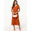 imageANRABESS Womens Summer Casual Short Sleeve T Shirts Maxi Dress Flowy V Neck Tiered Beach Vacation Sundress 2025 OutfitsOrange