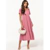 imageANRABESS Womens Summer Casual Short Sleeve T Shirts Maxi Dress Flowy V Neck Tiered Beach Vacation Sundress 2025 OutfitsPink