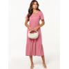 imageANRABESS Womens Summer Casual Short Sleeve T Shirts Maxi Dress Flowy V Neck Tiered Beach Vacation Sundress 2025 OutfitsPink