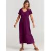 imageANRABESS Womens Summer Casual Short Sleeve T Shirts Maxi Dress Flowy V Neck Tiered Beach Vacation Sundress 2025 OutfitsPurple