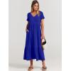 imageANRABESS Womens Summer Casual Short Sleeve T Shirts Maxi Dress Flowy V Neck Tiered Beach Vacation Sundress 2025 OutfitsRoyal Blue