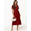 imageANRABESS Womens Summer Casual Short Sleeve T Shirts Maxi Dress Flowy V Neck Tiered Beach Vacation Sundress 2025 OutfitsWine Red Burgundy
