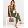 imageANRABESS Womens Summer Crewneck Sleeveless Casual Dressy Loose Stretchy Jumpsuits Rompers 2025 Trendy OutfitsArmy Green