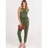 imageANRABESS Womens Summer Crewneck Sleeveless Casual Dressy Loose Stretchy Jumpsuits Rompers 2025 Trendy OutfitsArmy Green