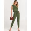 imageANRABESS Womens Summer Crewneck Sleeveless Casual Dressy Loose Stretchy Jumpsuits Rompers 2025 Trendy OutfitsArmy Green