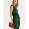 imageANRABESS Womens Summer Crewneck Sleeveless Casual Dressy Loose Stretchy Jumpsuits Rompers 2025 Trendy OutfitsGreen