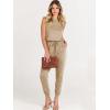 imageANRABESS Womens Summer Crewneck Sleeveless Casual Dressy Loose Stretchy Jumpsuits Rompers 2025 Trendy OutfitsKhaki