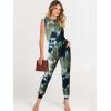 imageANRABESS Womens Summer Crewneck Sleeveless Casual Dressy Loose Stretchy Jumpsuits Rompers 2025 Trendy OutfitsTie Dye Armygreen
