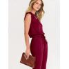 imageANRABESS Womens Summer Crewneck Sleeveless Casual Dressy Loose Stretchy Jumpsuits Rompers 2025 Trendy OutfitsWine Red