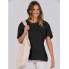 imageANRABESS Womens Tops Oversized T Shirts Loose Fit Short Sleeve Crewneck Summer Casual 2025 Trendy Boxy Tee BlouseBlack