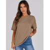 imageANRABESS Womens Tops Oversized T Shirts Loose Fit Short Sleeve Crewneck Summer Casual 2025 Trendy Boxy Tee BlouseBrown