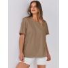 imageANRABESS Womens Tops Oversized T Shirts Loose Fit Short Sleeve Crewneck Summer Casual 2025 Trendy Boxy Tee BlouseBrown