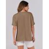 imageANRABESS Womens Tops Oversized T Shirts Loose Fit Short Sleeve Crewneck Summer Casual 2025 Trendy Boxy Tee BlouseBrown