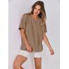 imageANRABESS Womens Tops Oversized T Shirts Loose Fit Short Sleeve Crewneck Summer Casual 2025 Trendy Boxy Tee BlouseBrown
