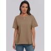 imageANRABESS Womens Tops Oversized T Shirts Loose Fit Short Sleeve Crewneck Summer Casual 2025 Trendy Boxy Tee BlouseBrown