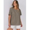 imageANRABESS Womens Tops Oversized T Shirts Loose Fit Short Sleeve Crewneck Summer Casual 2025 Trendy Boxy Tee BlouseDeep Khaki