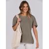 imageANRABESS Womens Tops Oversized T Shirts Loose Fit Short Sleeve Crewneck Summer Casual 2025 Trendy Boxy Tee BlouseDeep Khaki
