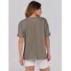imageANRABESS Womens Tops Oversized T Shirts Loose Fit Short Sleeve Crewneck Summer Casual 2025 Trendy Boxy Tee BlouseDeep Khaki