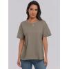 imageANRABESS Womens Tops Oversized T Shirts Loose Fit Short Sleeve Crewneck Summer Casual 2025 Trendy Boxy Tee BlouseDeep Khaki