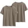 imageANRABESS Womens Tops Oversized T Shirts Loose Fit Short Sleeve Crewneck Summer Casual 2025 Trendy Boxy Tee BlouseDeep Khaki