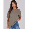 imageANRABESS Womens Tops Oversized T Shirts Loose Fit Short Sleeve Crewneck Summer Casual 2025 Trendy Boxy Tee BlouseDeep Khaki