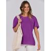 imageANRABESS Womens Tops Oversized T Shirts Loose Fit Short Sleeve Crewneck Summer Casual 2025 Trendy Boxy Tee BlouseDeep Purple