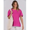 imageANRABESS Womens Tops Oversized T Shirts Loose Fit Short Sleeve Crewneck Summer Casual 2025 Trendy Boxy Tee BlouseHot Pink