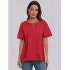 imageANRABESS Womens Tops Oversized T Shirts Loose Fit Short Sleeve Crewneck Summer Casual 2025 Trendy Boxy Tee BlouseRed