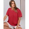 imageANRABESS Womens Tops Oversized T Shirts Loose Fit Short Sleeve Crewneck Summer Casual 2025 Trendy Boxy Tee BlouseRed