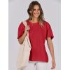 imageANRABESS Womens Tops Oversized T Shirts Loose Fit Short Sleeve Crewneck Summer Casual 2025 Trendy Boxy Tee BlouseRed