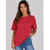 imageANRABESS Womens Tops Oversized T Shirts Loose Fit Short Sleeve Crewneck Summer Casual 2025 Trendy Boxy Tee BlouseRed