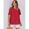 imageANRABESS Womens Tops Oversized T Shirts Loose Fit Short Sleeve Crewneck Summer Casual 2025 Trendy Boxy Tee BlouseRed