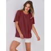 imageANRABESS Womens Tops Oversized T Shirts Loose Fit Short Sleeve Crewneck Summer Casual 2025 Trendy Boxy Tee BlouseWine Red