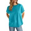 imageANRABESS Womens Tops Oversized T Shirts Loose Fit Short Sleeve Crewneck Summer Casual 2025 Trendy Boxy Tee BlouseLake