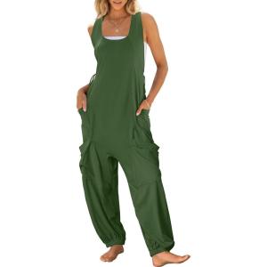 imageANRABESS Women Overalls Jumpsuits Loose Casual Dressy Sleeveless Baggy Harem Pants Romper Jumpers 2025 Trendy Summer OutfitsGrass