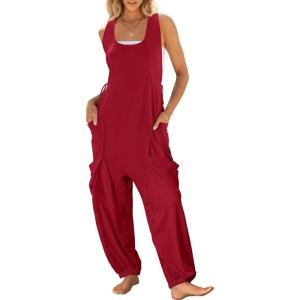 imageANRABESS Women Overalls Jumpsuits Loose Casual Dressy Sleeveless Baggy Harem Pants Romper Jumpers 2025 Trendy Summer OutfitsRed