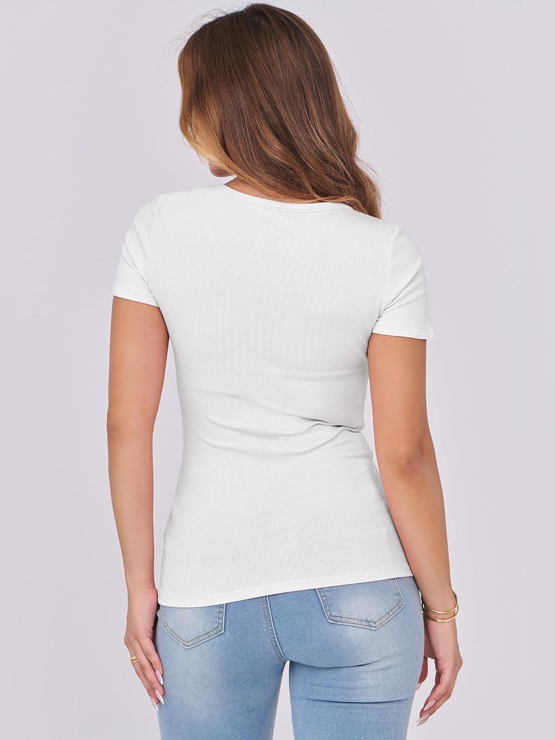 imageANRABESS Women Short Sleeve Tops Scoop Neck Ribbed Knit Slim Fitted Basic Tee Shirts 2025 Casual Summer Trendy ClothesWhite