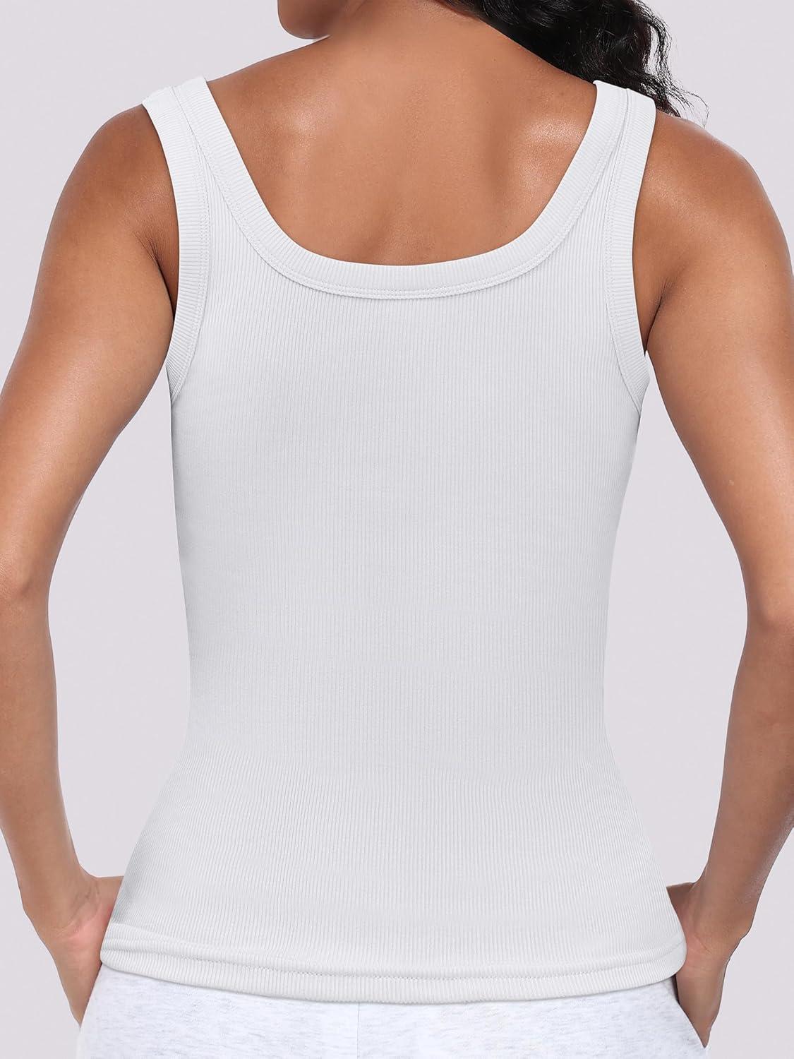 imageANRABESS Womens Sleeveless Scoop Neck Tank Top Ribbed Fitted Summer Basic Slim Cute Tops 2025White